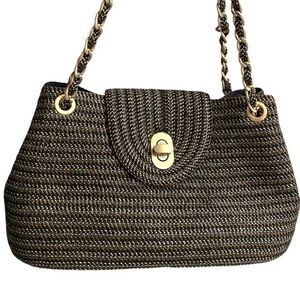 Eric javits brown wicker bag